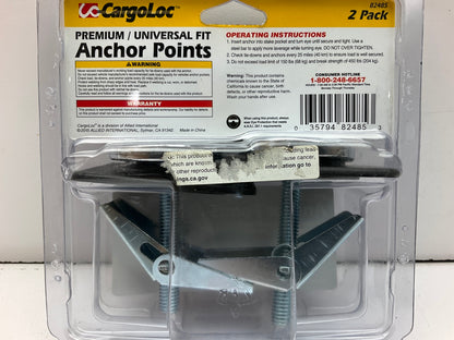 Cargoloc 82485 Universal Truck Bed Chrome Plated Anchor Tie Down Loop Hooks PAIR