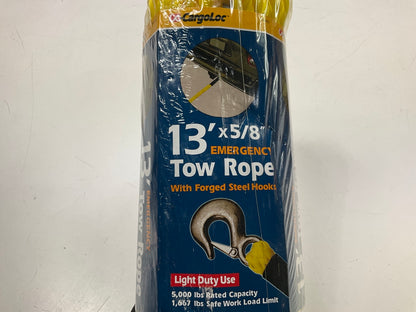 CargoLoc 82492 Emergency 5/8'' X 13' X 5,000 Lbs - Tow Rope With Hooks