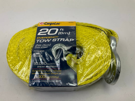 CargoLoc 82494 2'' X 20' Emergecy Tow Strap 10,000 Lbs, Forged Steel Hooks