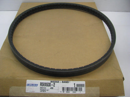 Carlisle R5VX630-2 VX-Wedge Banded Accessory Drive Belt - 1.25 X 62.75 - 2 Stand