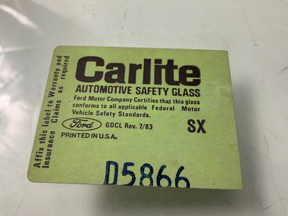 NOS - OEM Carlite D5866 Front Left Driver Side Door Glass 1979-1982 Ford Mustang