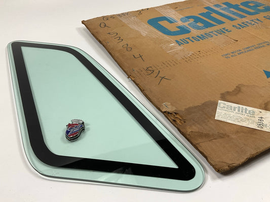NOS - OEM Carlite Q5384 Left Quarter Glass 1975-1976 Ford Granada 2-Door Ghia