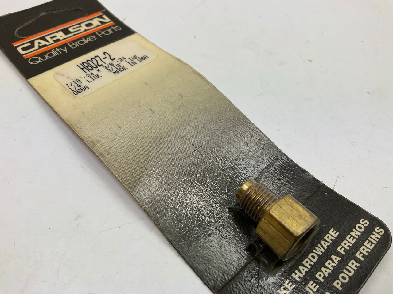Carlson H8027-2 Brake Line Adapter, 7/16''-24 (1/4'' Line) X 3/8''-24 (3/16'' Line)