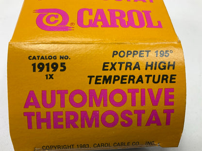 Carol 19195 Engine Coolant Thermostat For 67-91 Pontiac Firebird - 195 Degree