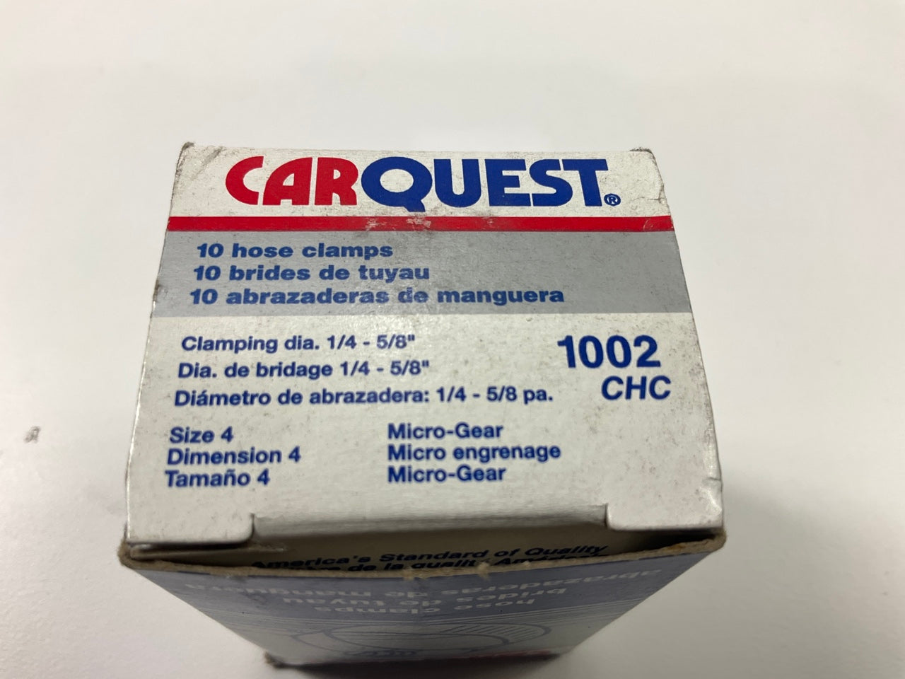 (10) Carquest 1002CHC Hose Clamps - Clamping Range Diameter: 1/4''-5/8''