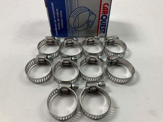 (10) Carquest 1003 Hose Clamps, 5/16''-7/8'' Clamping Diameter, Size 6