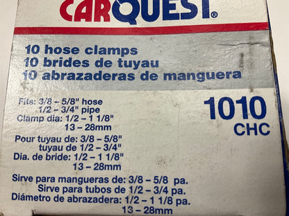 (10) Carquest 1010 Hose Clamps - Clamping Range Diameter: 1/2'' - 1-1/8''