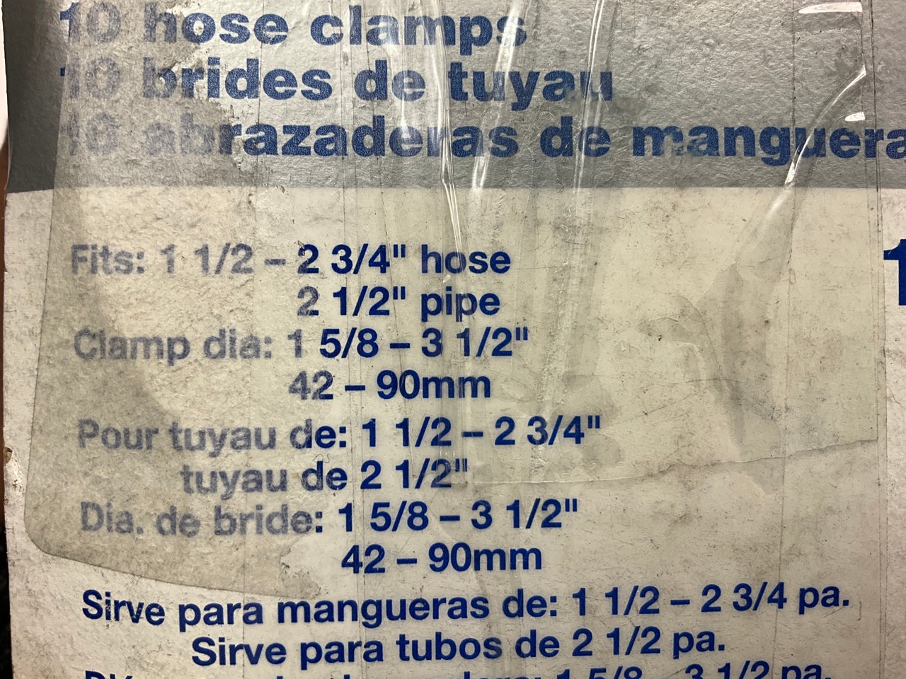(8) Carquest 1048CHC Hose Clamps - Clamp Diameter: 1-1/2'' - 2-3/4''
