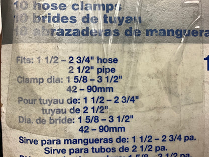 (8) Carquest 1048CHC Hose Clamps - Clamp Diameter: 1-1/2'' - 2-3/4''