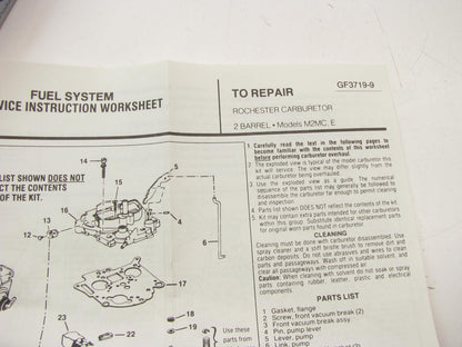 Carquest 1248A Carburetor Rebuild Kit for 1979-1981 GMC Rochester M2MC M2ME