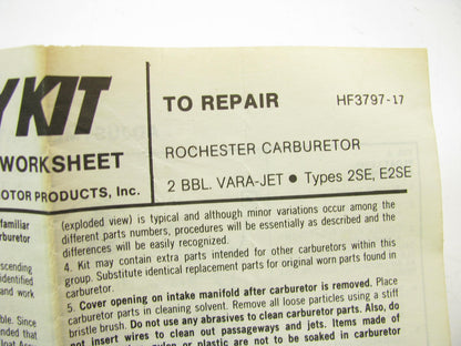 Carquest 1267 Carburetor Rebuild Kit 984-1986 Century Celebrity Rochester 2SE