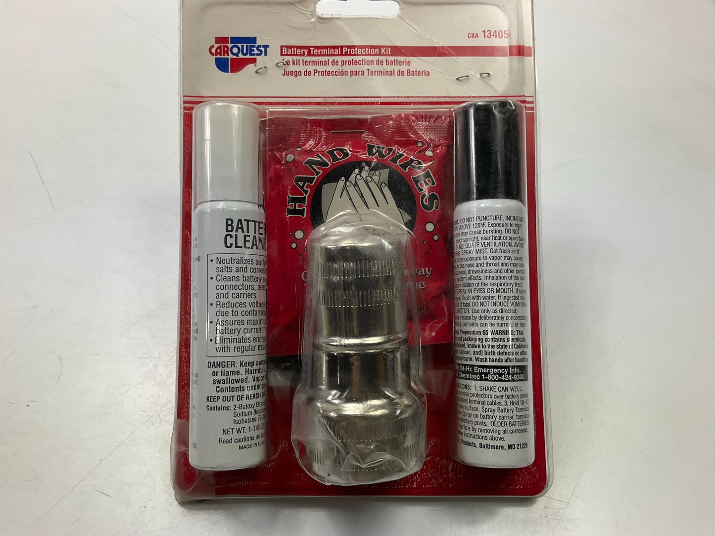 Carquest Battery Terminal Protection Kit: Cleaner Brush Tool, Grease & Spray