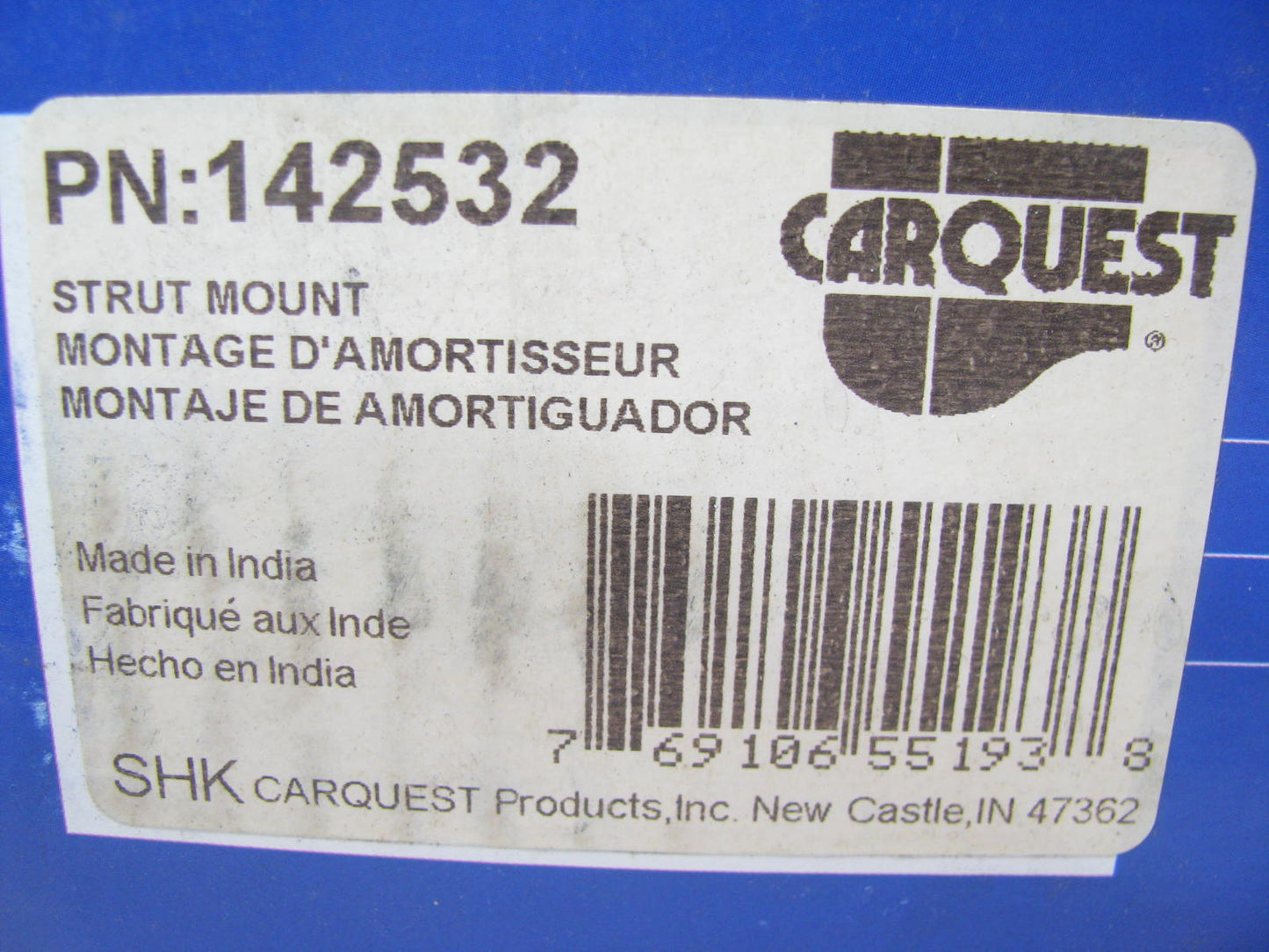 (2) Carquest 142532 Suspension Strut Mounts - Rear - PAIR