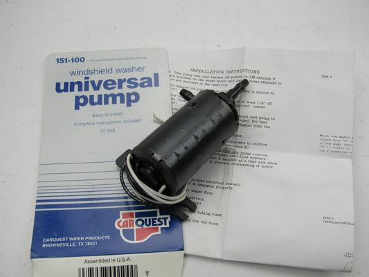 Carquest 151-100 Windshield Washer Pump - Front / Rear