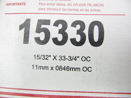 Carquest 15330 Accessory Drive Belt - 0.44'' X 33.00'' - 36 Degree