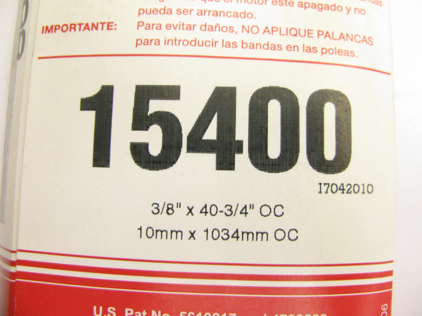 Carquest 15400 Accessory Drive Belt - 0.44'' X 40.00'' - 36 Degree