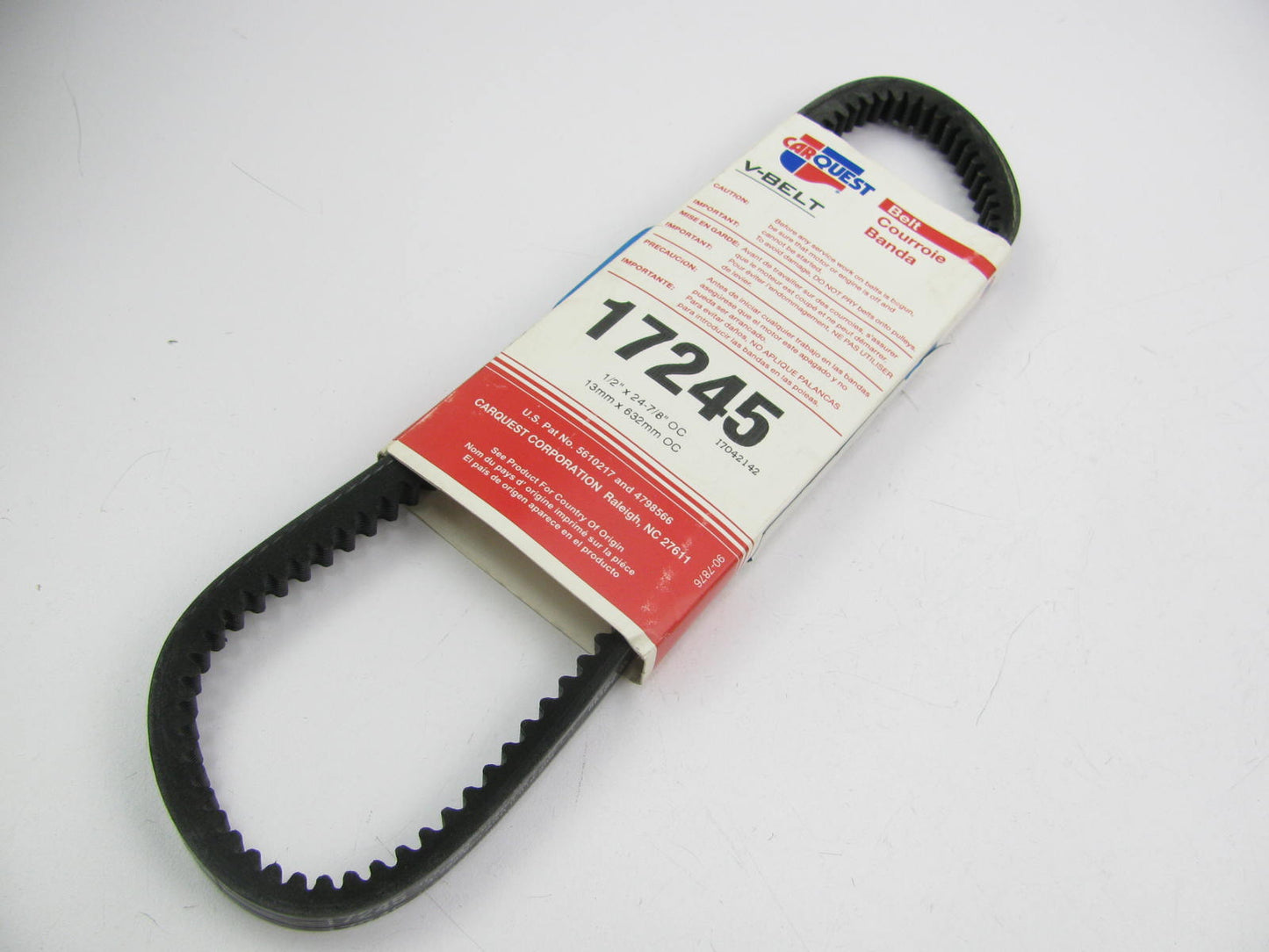 Carquest 17245 Accessory Drive Belt - 0.53'' X 24.50'' - 36 Degree