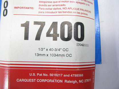 Carquest 17400 Accessory Drive Belt - 0.53'' X 40.00'' - 36 Degree
