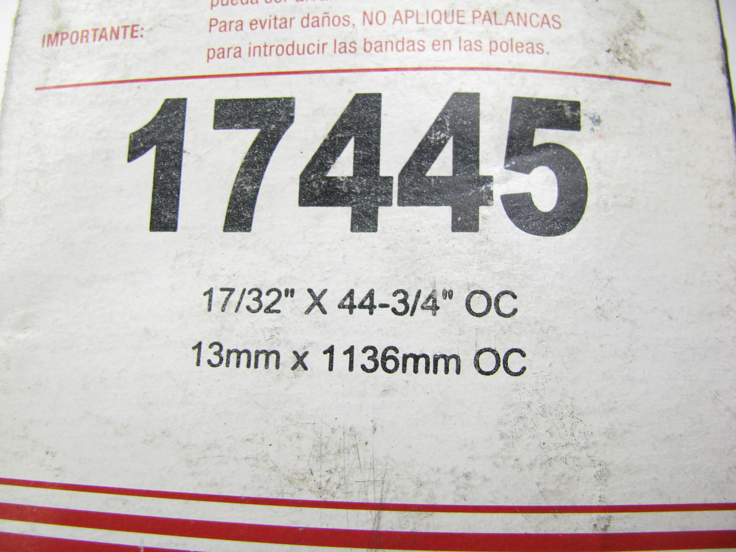 Carquest 17445 Accessory Drive Belt - 0.53'' X 44.50'' - 36 Degree