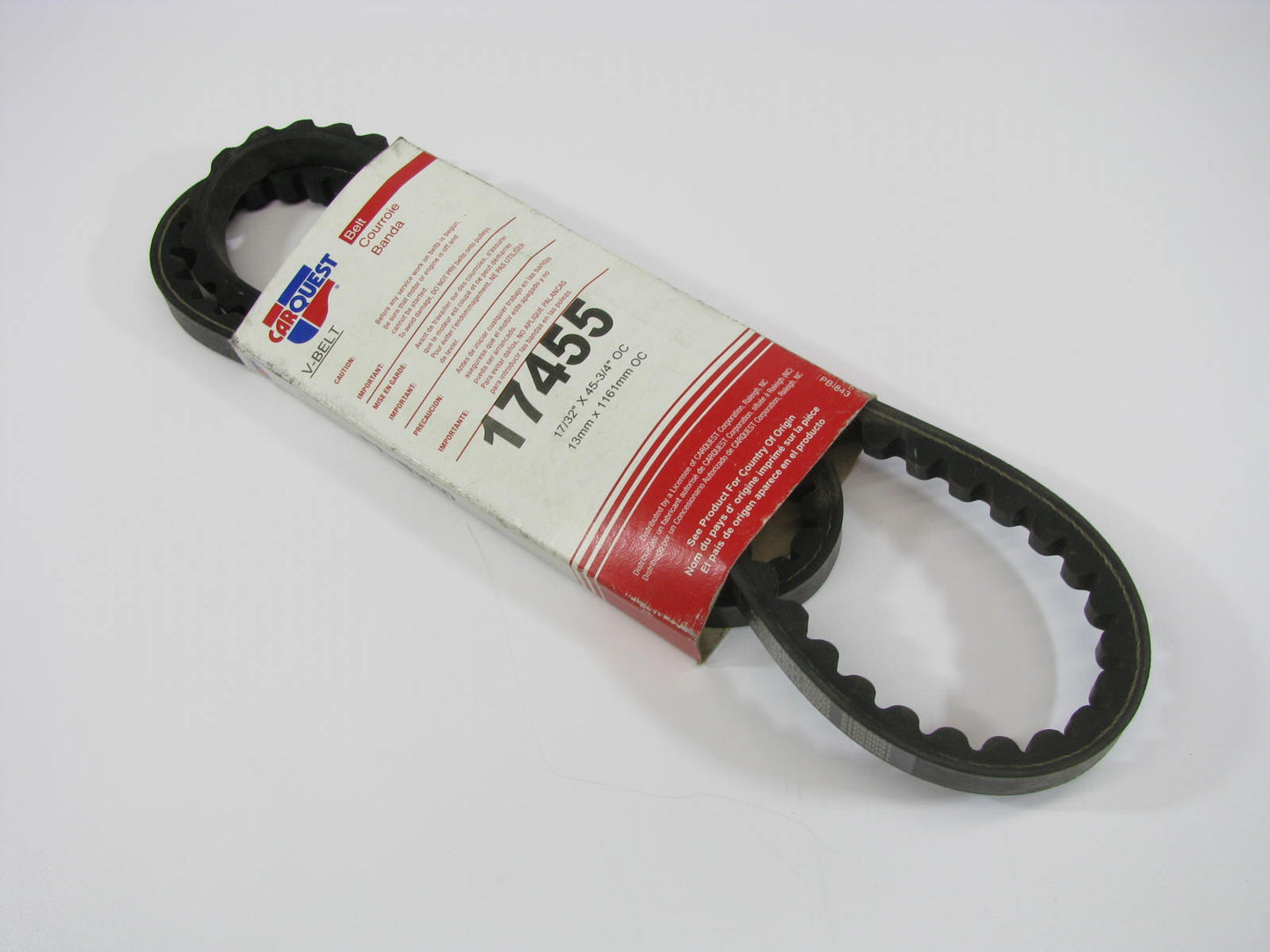 Carquest 17455 Accessory Drive Belt - 0.53'' X 45.50'' - 36 Degree