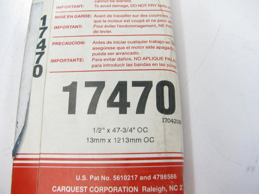 Carquest 17470 Accessory Drive Belt - 0.53'' X 47.00'' - 36 Degree