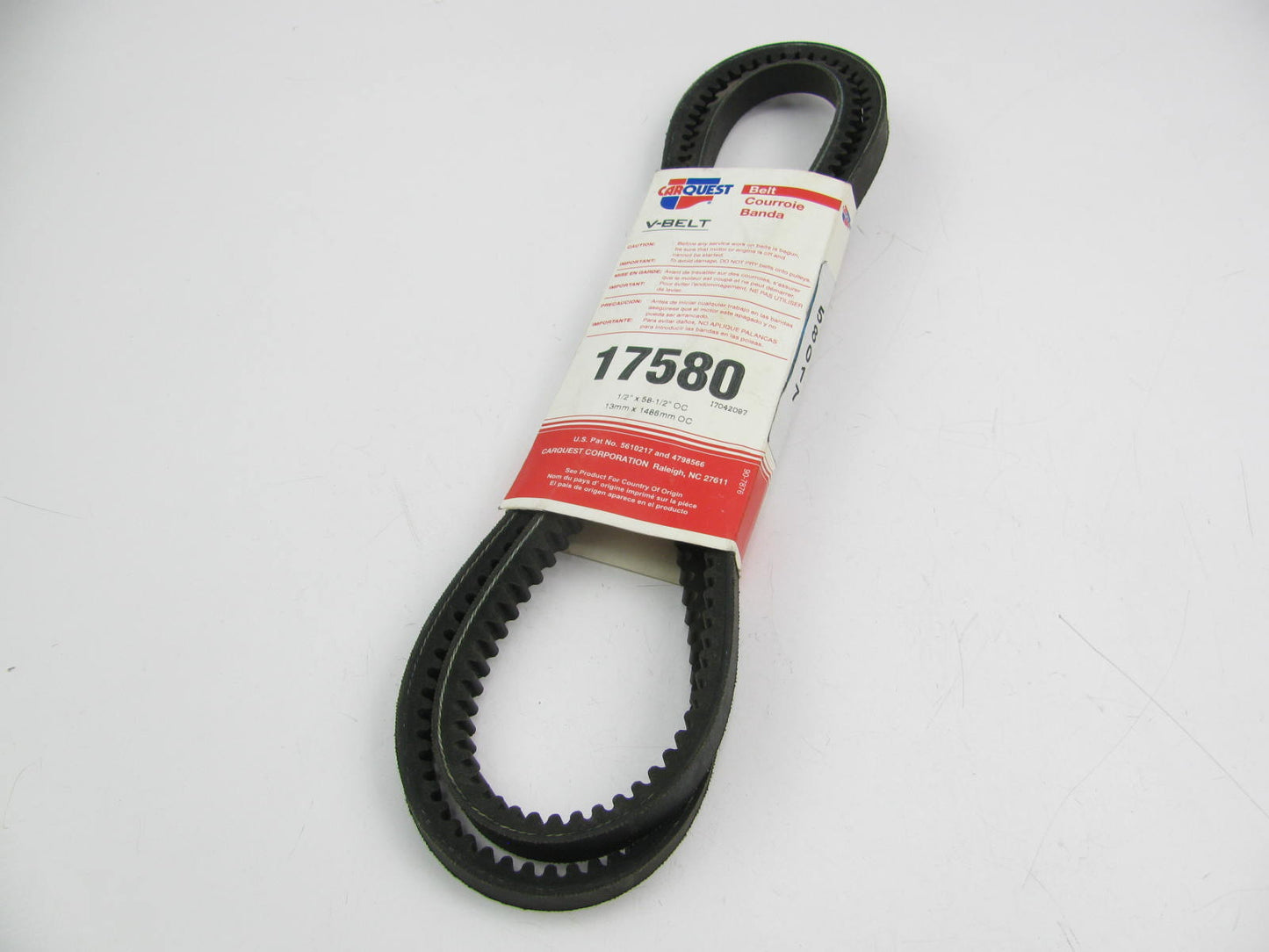 Carquest 17580 Accessory Drive Belt - 0.53'' X 58.00'' - 36 Degree