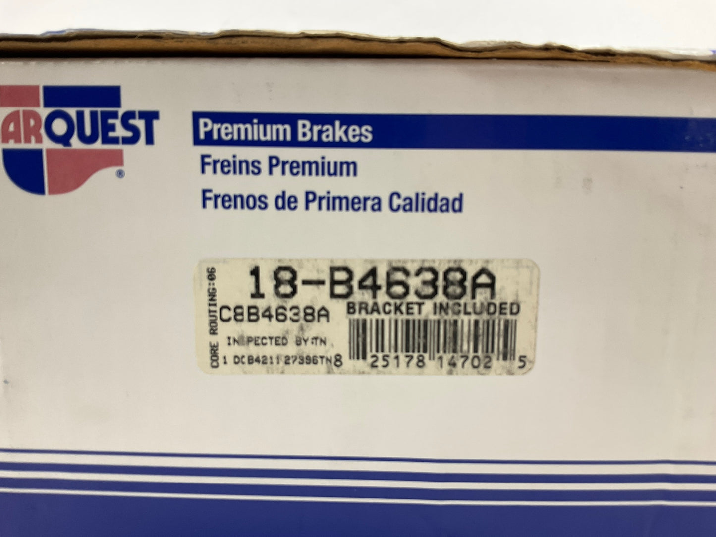 REMAN. Carquest 18-B4638A Front Left Disc Brake Caliper