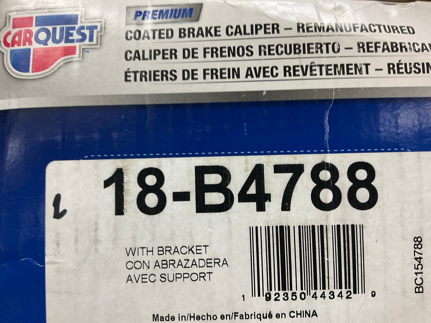 REMAN. Carquest 18-B4788 Front Left Drivers Side Disc Brake Caliper