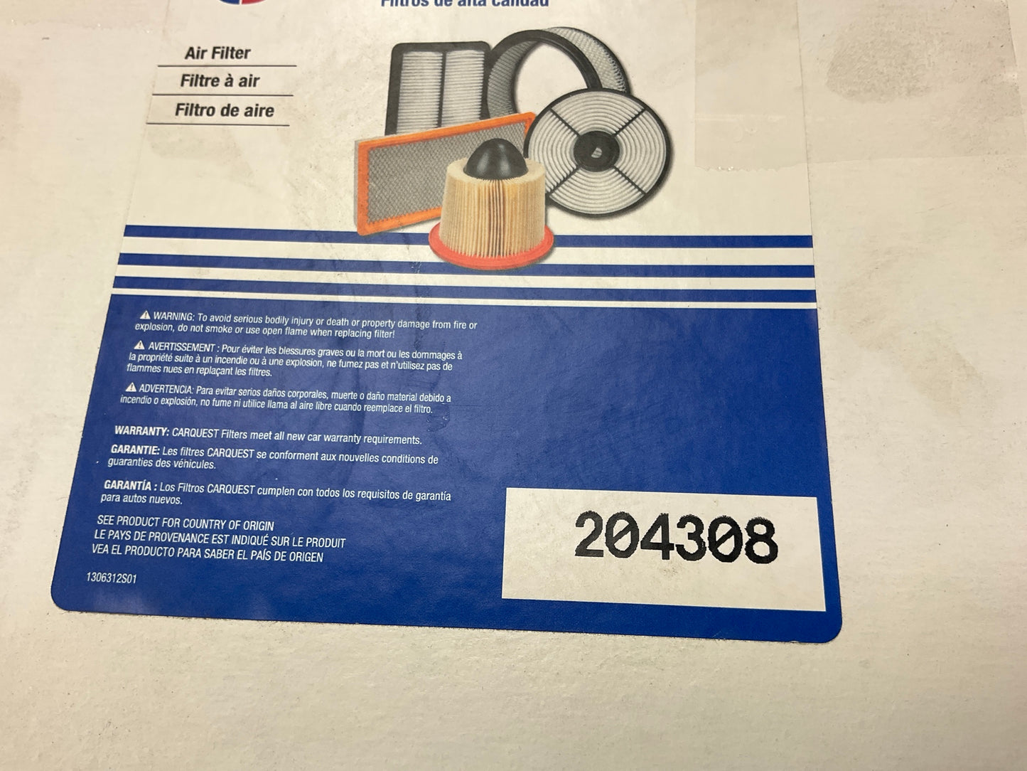 Carquest 204308 Engine Air Filter - Made In Germany By Mann