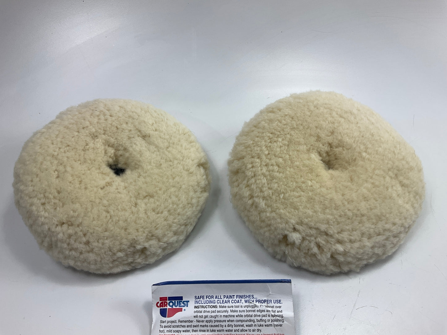 (2) Carquest 21170 100% Wool Tuffer Buffer Wheel, 5.5'' Diameter For Drills