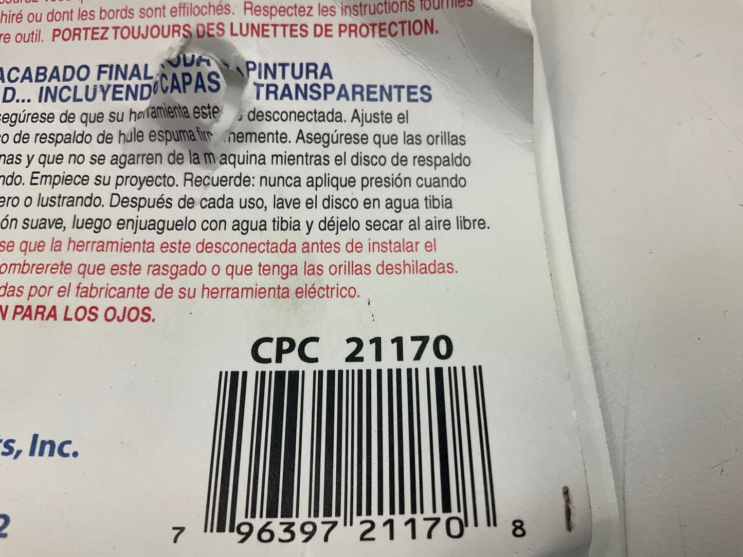 (2) Carquest 21170 100% Wool Tuffer Buffer Wheel, 5.5'' Diameter For Drills