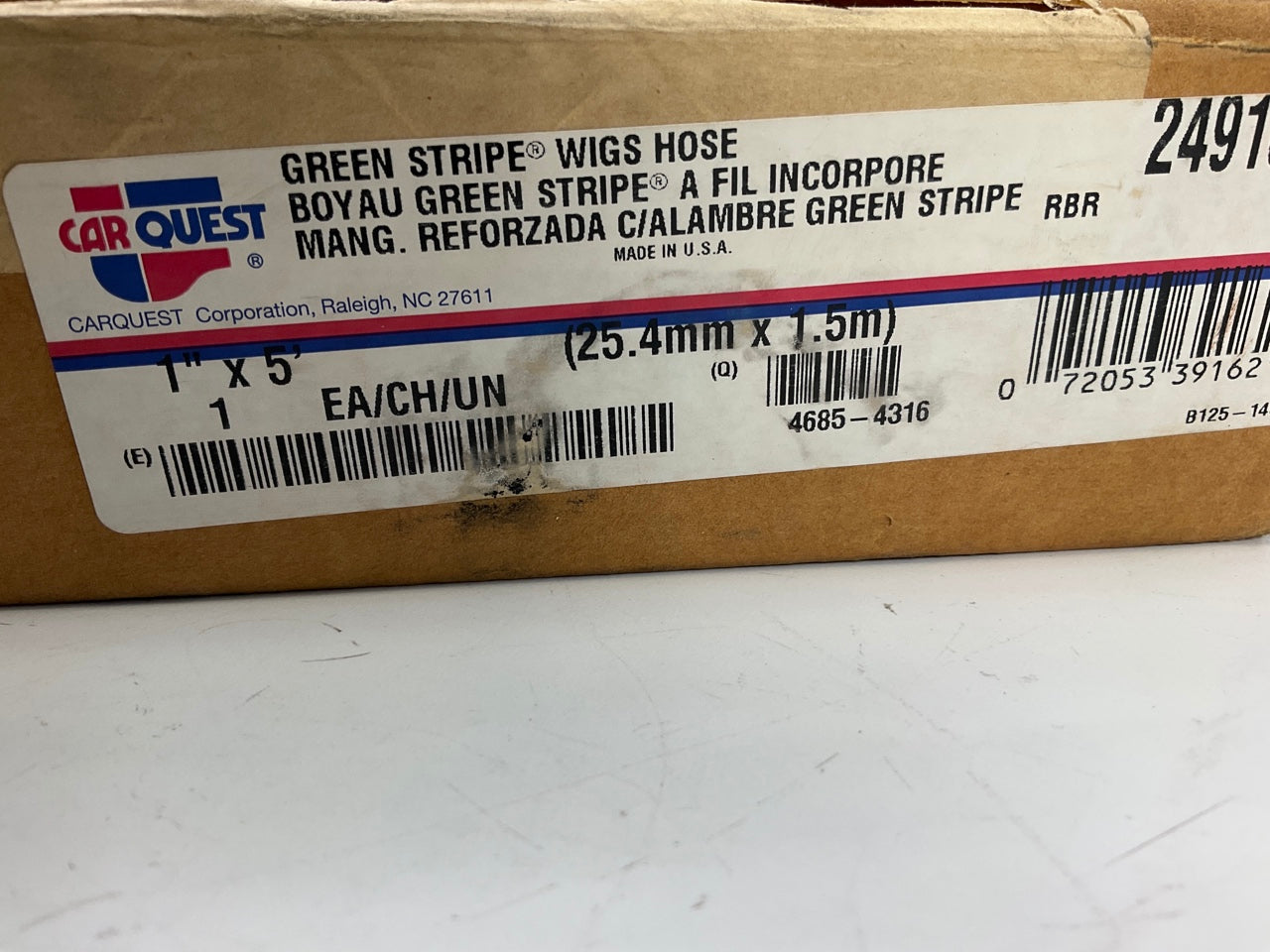 5 FEET - Carquest Made By Gates 24916 1'' Coolant Green Stripe Wigs Hose