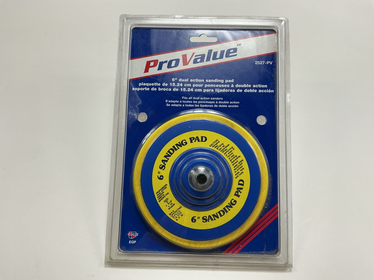 Carquest 2527-PV 6'' Dual Action Sander Backing Pad,  5/16'' X 24 Thread