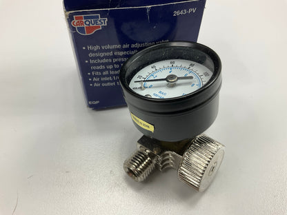 Carquest 2643-PV Air Adjust Valve Regulator W/ Gauge For HVLP Spray Gun