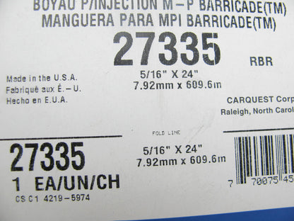 Carquest 27335 Gates Barricade Fuel Injection Fuel Hose 5/16'' 2 Feet 225 PSI 2'