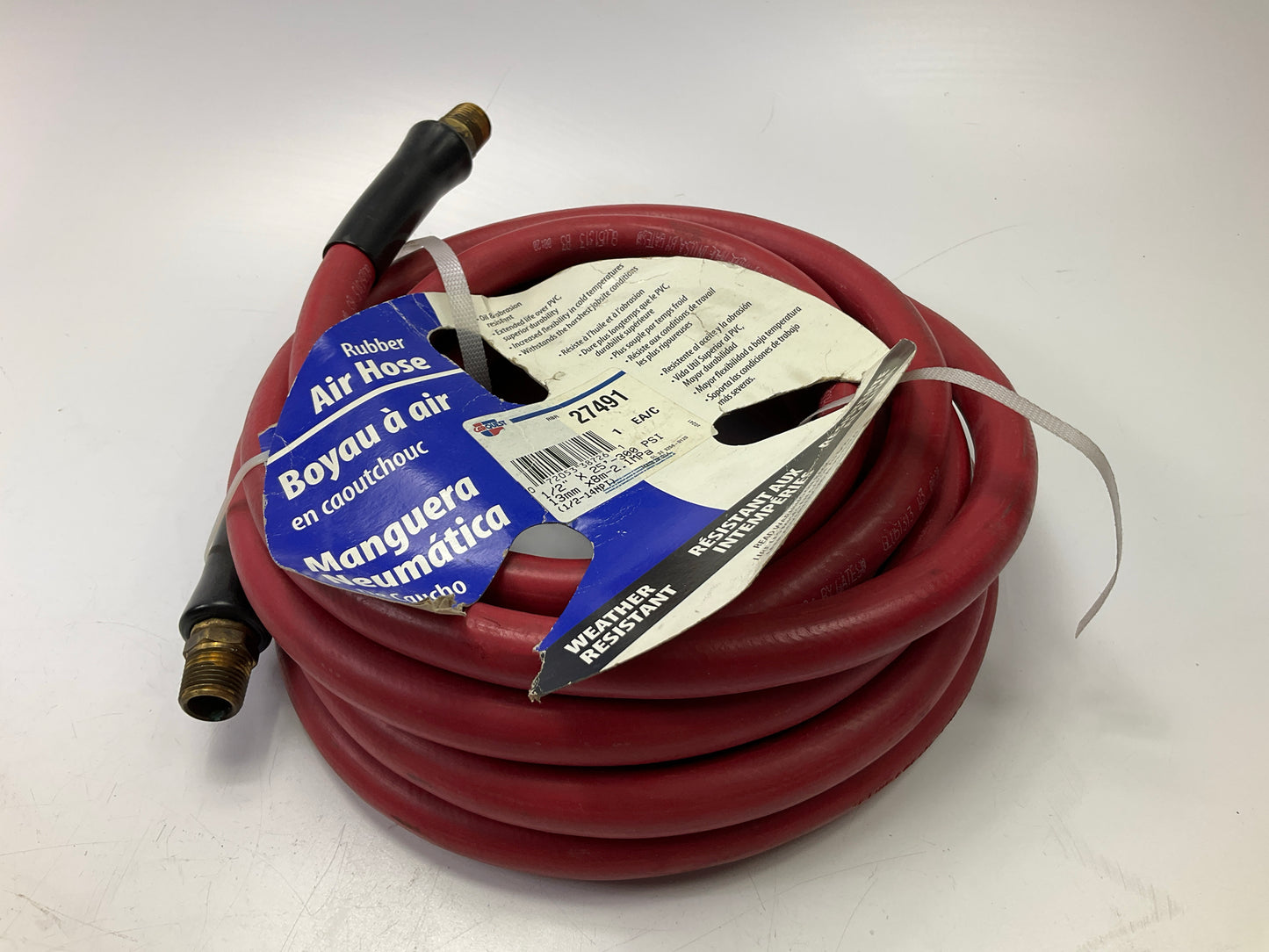 Carquest (by Gates) 27491 Air Tool Hose 1/2'' X 25 Feet, 300 PSI, Made In USA