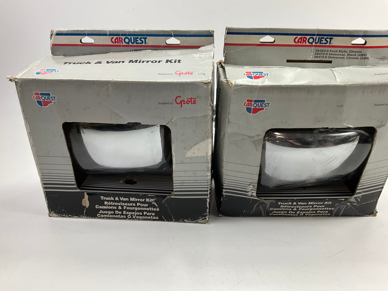 (2) Carquest By Grote 28393-5 Non-Heated Truck & Van Mirror Kits 5'' X 8'' CHROME