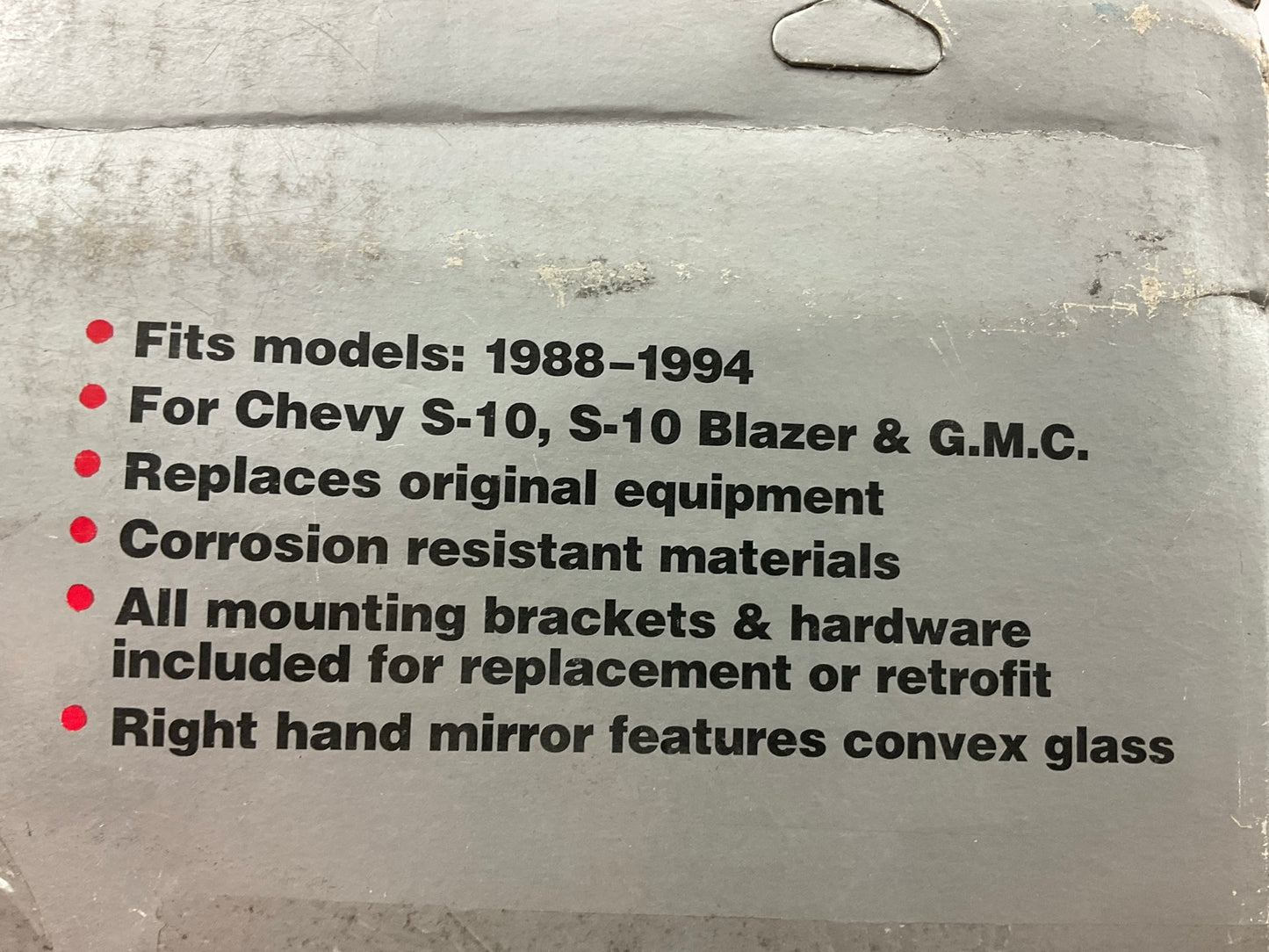 COSMETIC DAMAGE Grote 28413-5 Chevy Blazer GMC S-10 Style LEFT Mirror - CHROME