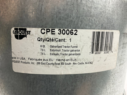 COSMETIC DAMAGE, SEE PHOTOS 30062 8-Quart Galvanized Tractor Funnel