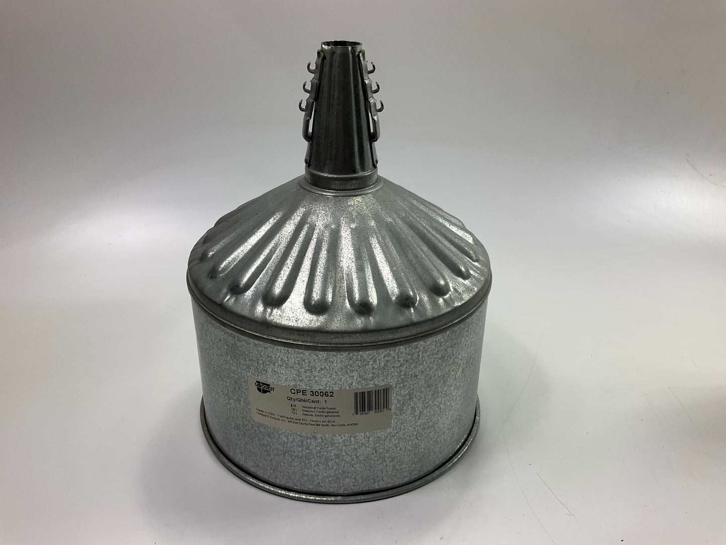 Carquest 30062 8 Qt. Galvanized Tractor Funnel, Made In USA