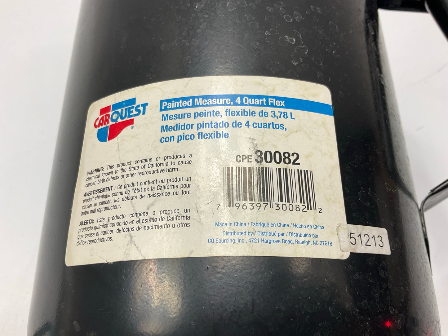Carquest 30082 Painted Measure Container W/ Flex Spout - 4 Quart