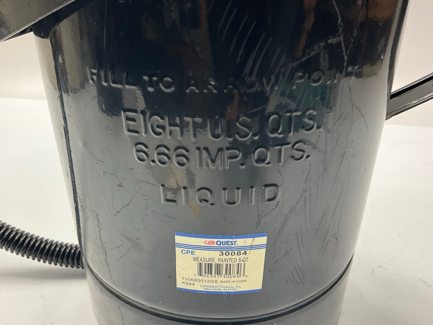 Carquest Measure Liquid 8 QT. Painted Steel Flexible Spout Measuring Can Jug