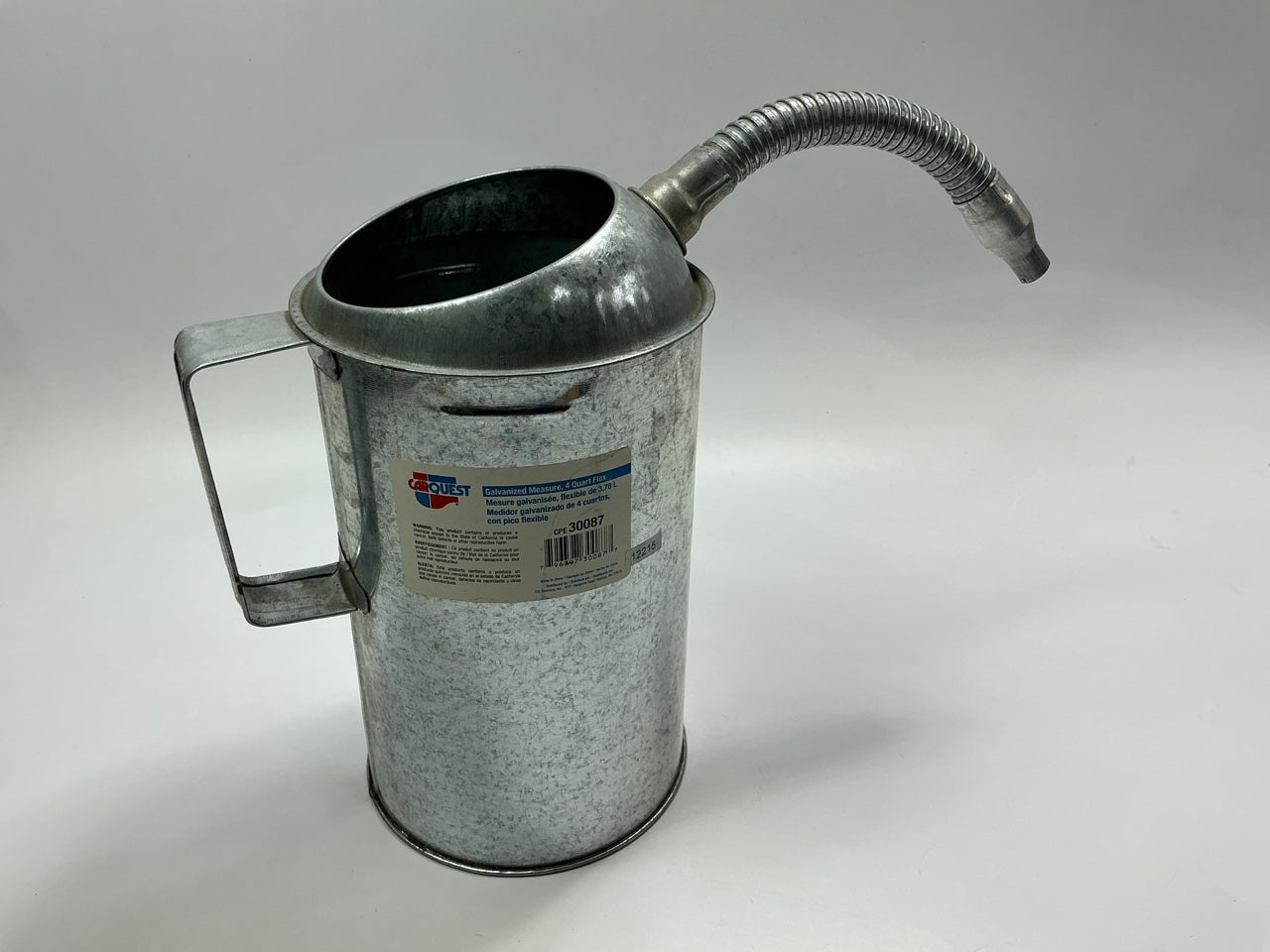 Carquest 30087 4 Quart Flex Spout Galvanized Measure Can