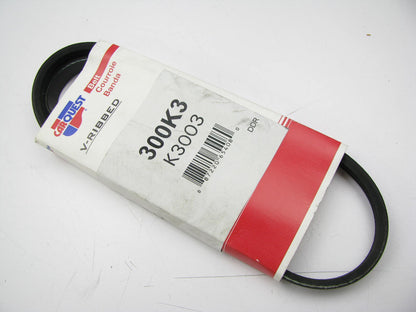 Carquest 300K3 Serpentine Belt - 0.42'' X 30.50'' - 3 Ribs