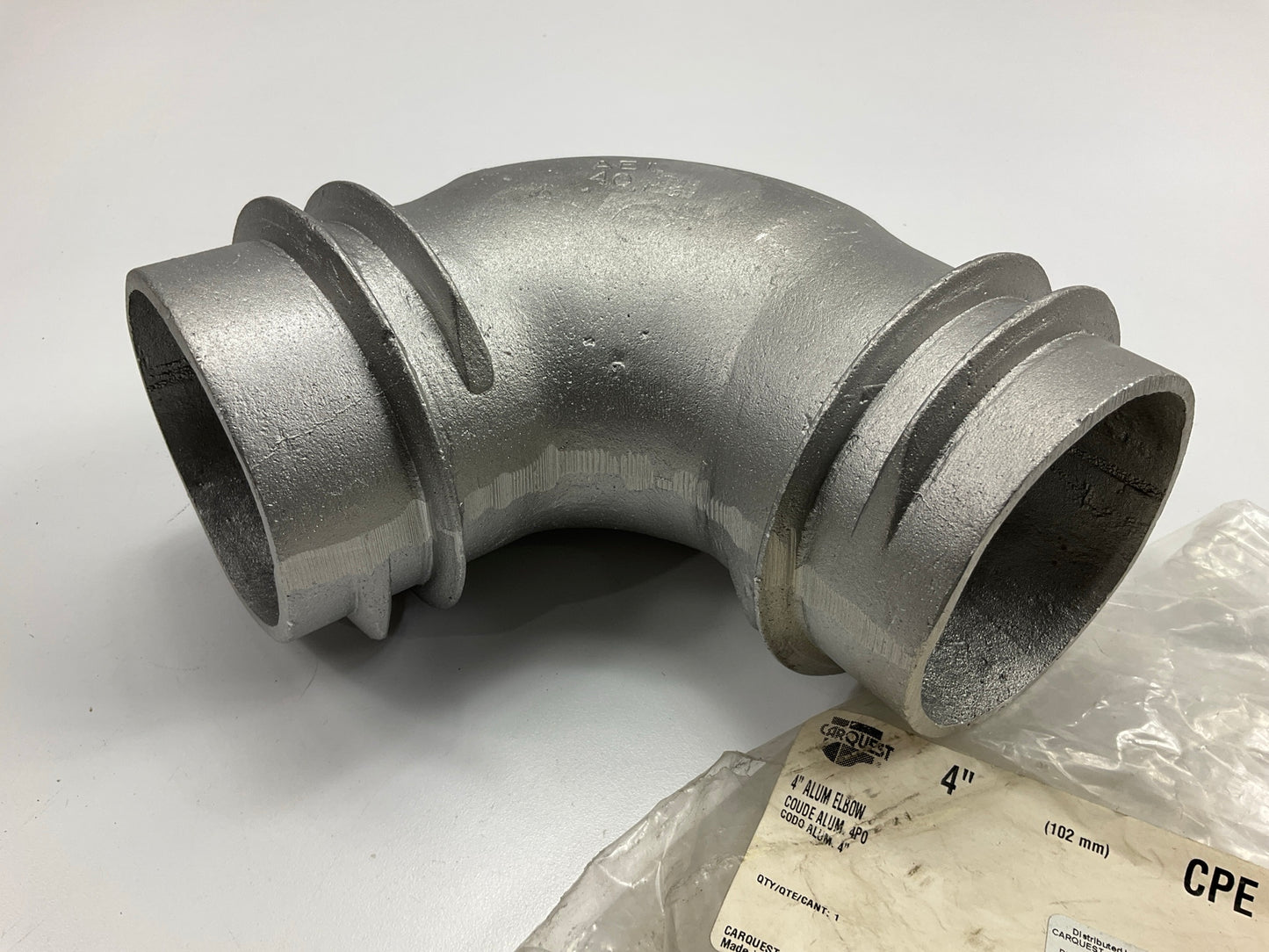 30120 Crushproof 4'' Aluminum Elbow Connect Two Hoses For Overhead Pulley System