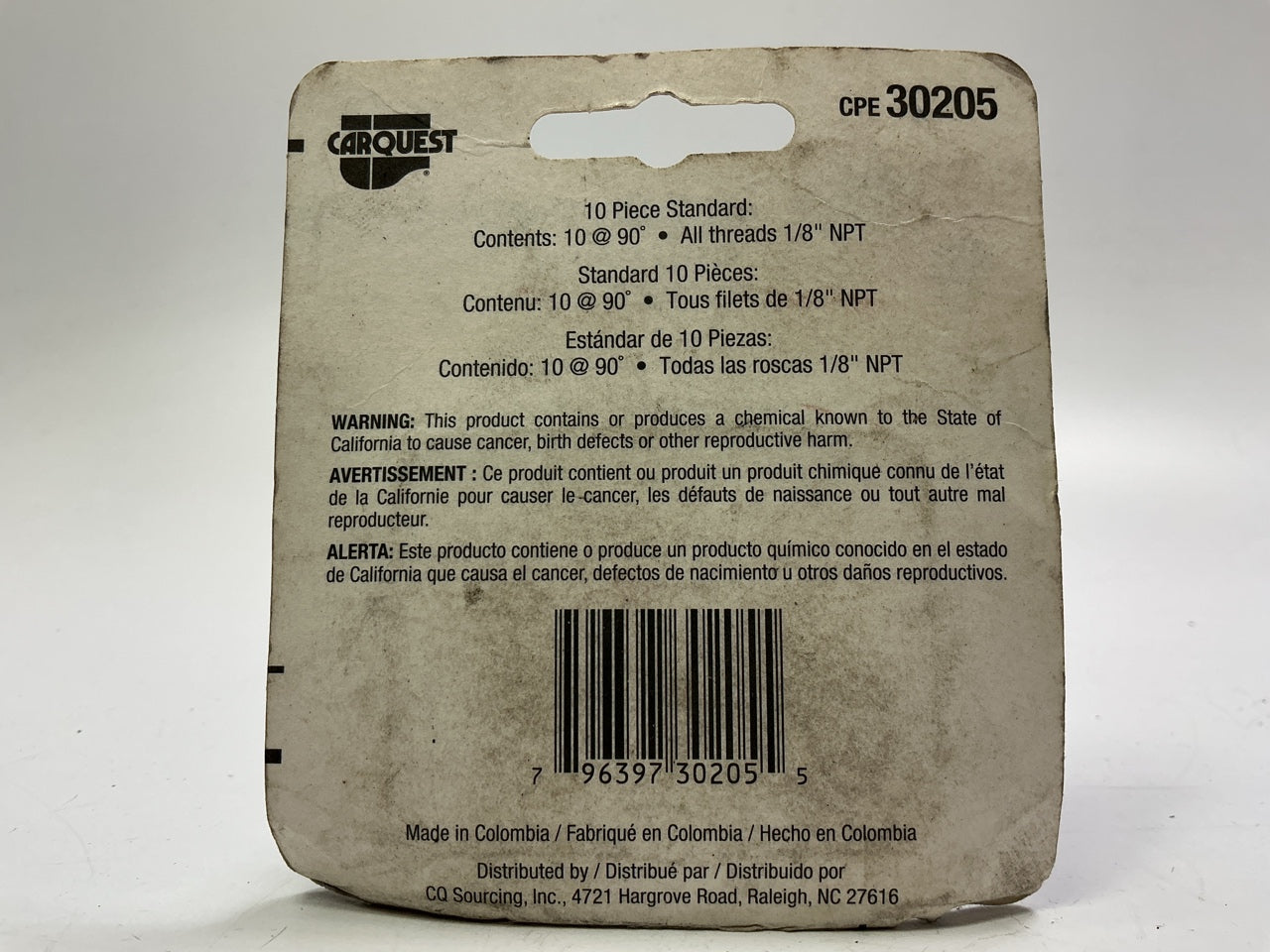 Carquest 30205 Standard Zerk Grease Fittings 1/8'' NPT, 10 Pack