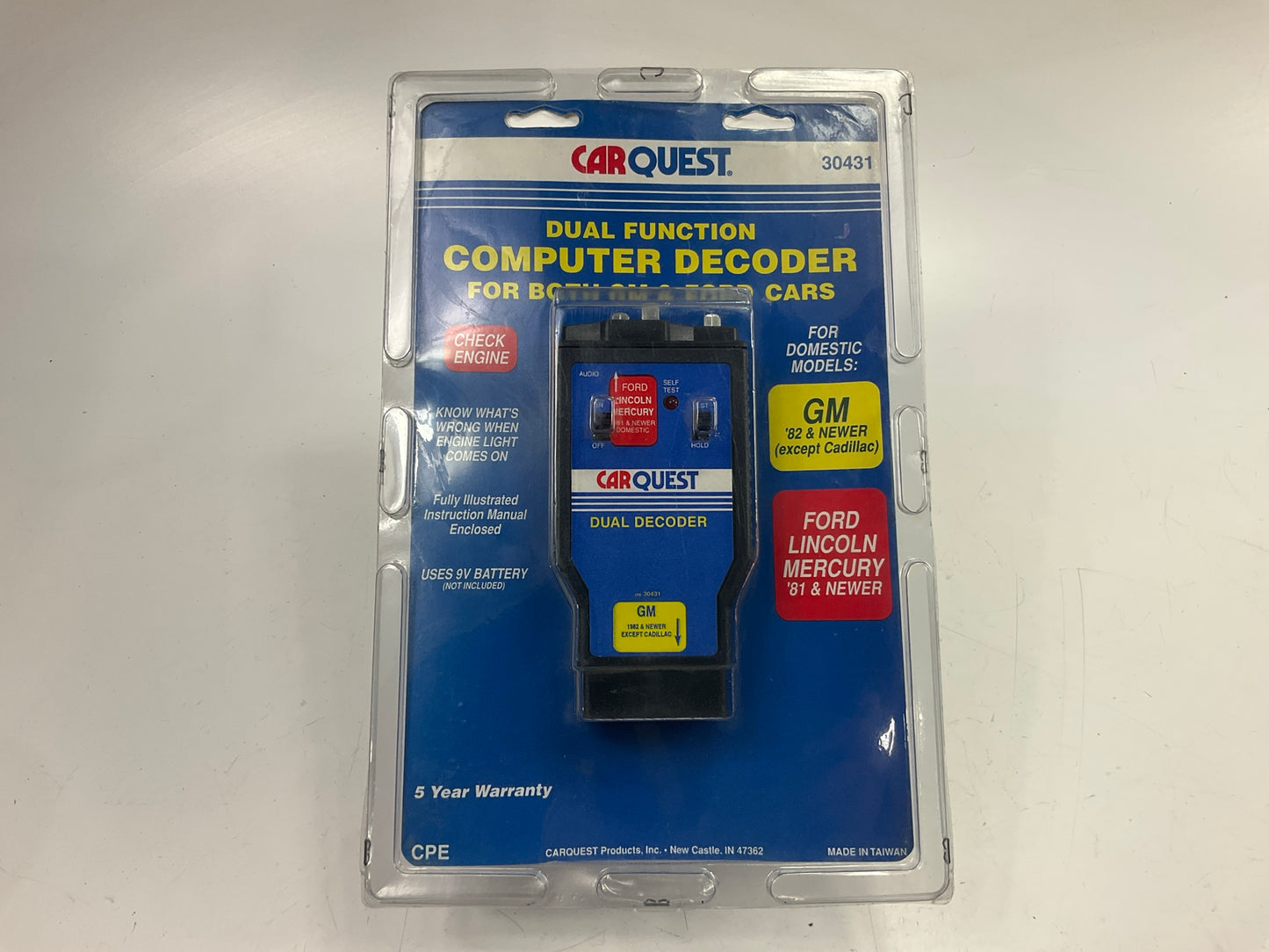 Carquest 30431 Dual Function Computer Decoder 1981-2022 Ford & 1982-2022 GM