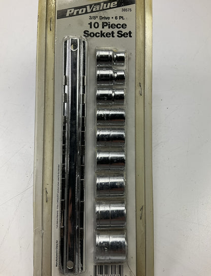 Carquest 30575 10 Piece 3/8'' Drive Metric Shallow Socket Set,  9mm-19mm