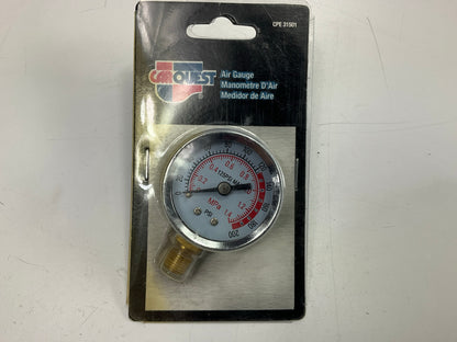 Carquest 31501 0-200 PSI Pressure Gauge (Bottom Mount), 1/8'' NPT Male, 125 MAX