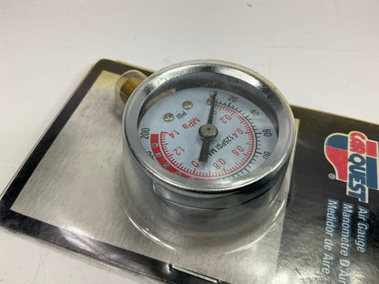 Carquest 31501 0-200 PSI Pressure Gauge (Bottom Mount), 1/8'' NPT Male, 125 MAX